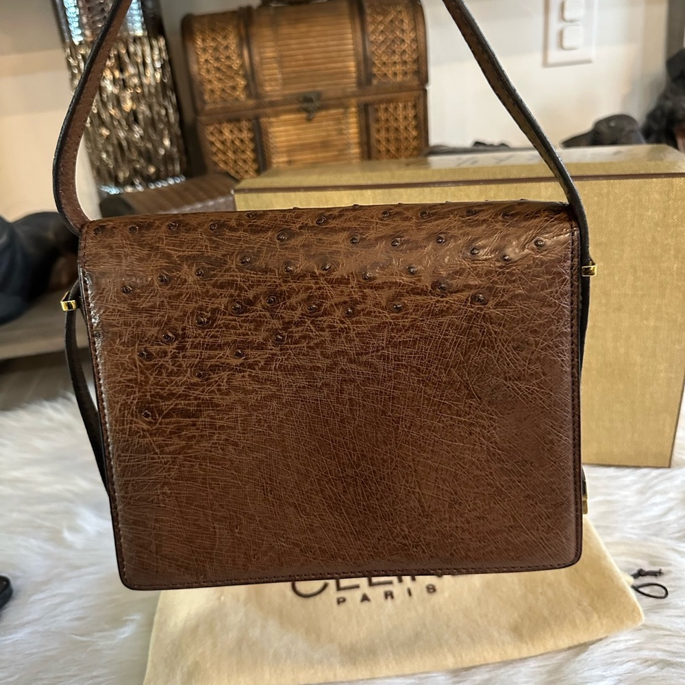 Vintage Rare Celine Ostrich Bag - Picture 16 of 17